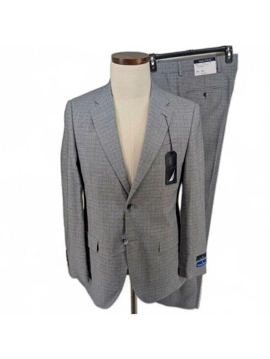 Nautica Other - Nautica Men’s Modern Fit 2 Piece Stretch Suit Jacket in Classic Grey/Blue - NWT